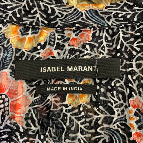 ISABEL MARANT Size 2 Multi Color Silk Floral Sleeveless Casual Top