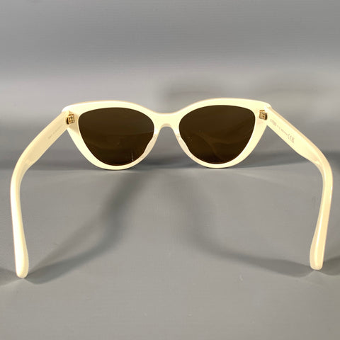 FENDI White Acetate Sunglasses