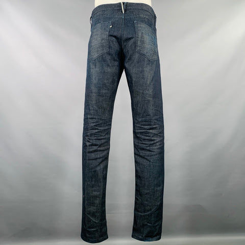 3 X 1 Size 34 Navy Cotton Straight Jeans