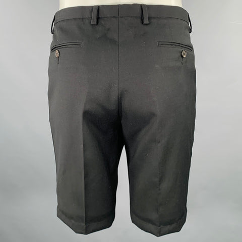 Shorts de smoking en laine noire CALVIN KLEIN COLLECTION Taille 32