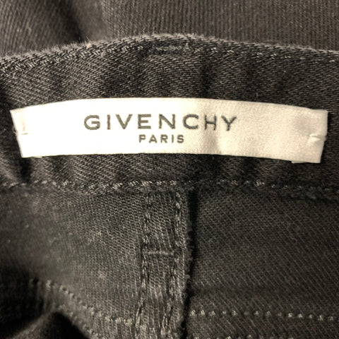 GIVENCHY Size 32 Black BM509E507V Solid Cotton Blend Low Rise Jeans