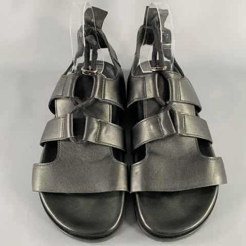NO BRAND Size 8 Black Leather Sandals