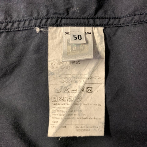 D&G by DOLCE & GABBANA Size M Grey Cotton Button Down Long Sleeve Shirt
