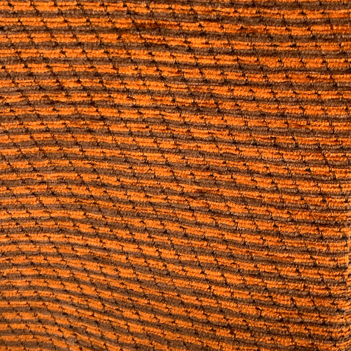 AKRIS Size 8 Orange Brown Polyester Cotton Velvet Leather Cuffs Jacket Blazer