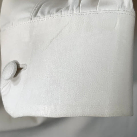 Chemise VALENTINO Taille S Blanche Coton Patte de boutonnage cachée Manches longues
