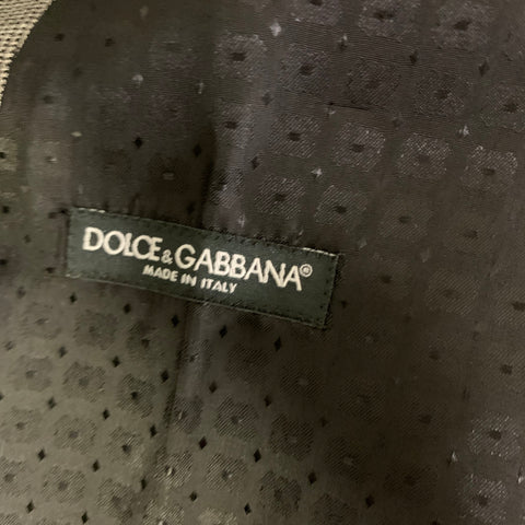 DOLCE & GABBANA Chest Size 38 Size 38 Black White Plaid Wool Vest