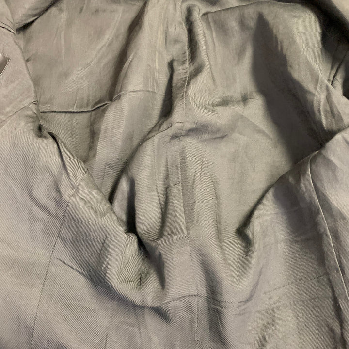 HAIDER ACKERMANN Size 38 Brown Checkered Jacquard Linen Silk Double Breasted Sport Coat