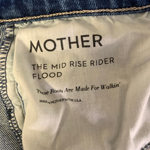 MOTHER Size 28 Blue Cotton Blend Straight leg Jeans