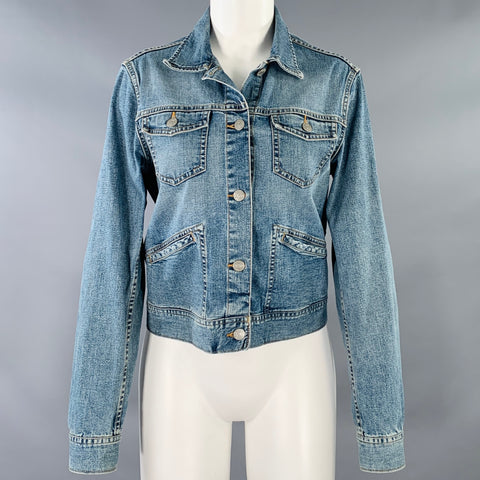 RALPH LAUREN Size M Blue Cotton Blend Denim Jacket