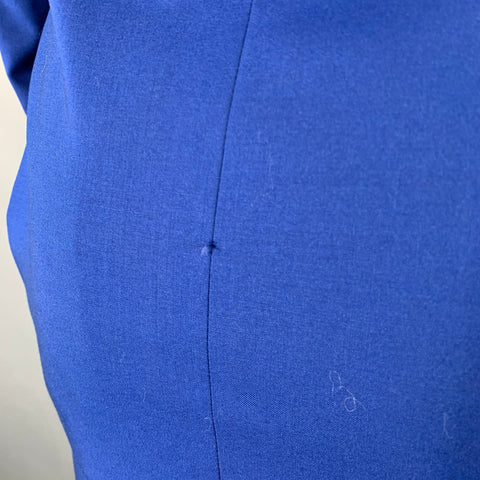 SAKS FIFTH AVENUE Size 38 Royal Blue Wool Notch Lapel Suit