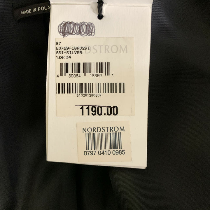 ISABEL MARANT Size 2 Black Silver Viscose Polyester Jacket