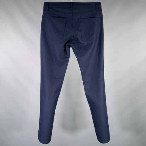 THEORY Size 30 Navy Cotton Wool Blend Straight Jeans