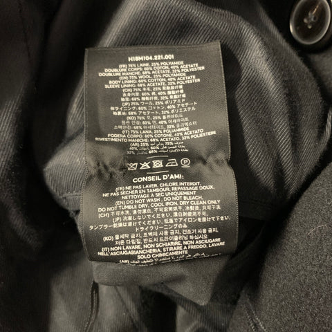 AMI by ALEXANDRE MATTIUSSI Size M Black Wool  Polyamide Peak Lapel Coat