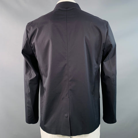 THEORY Size XL Laser Defense Black Polyester Notch Lapel Sport Coat