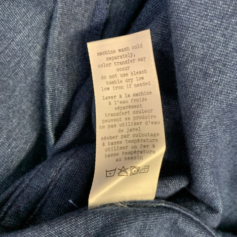RAG & BONE Size S Blue Cotton Crew Neck T-shirt