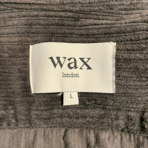 WAX Size L Grey Charcoal Corduroy Cotton Blend Shirt Jacket
