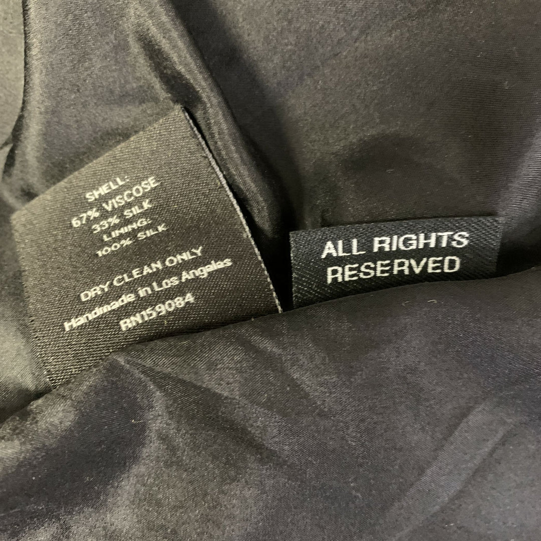 LIBERTINE Size M Gold Chartreuse Silk Blend Houndstooth Tunic Blouse