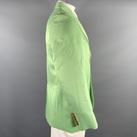 ACNE STUDIOS Size 42 Green Lime Viscose Blend Peak Lapel Sport Coat
