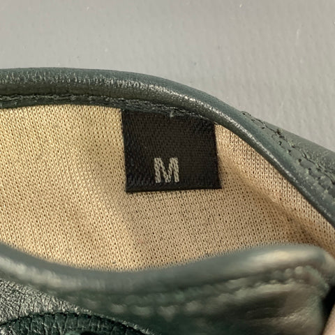 MARC JACOBS Size M Forest Green Leather Gloves