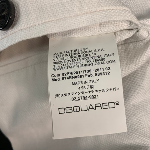 DSQUARED2 Size 40 Black Wool Peak Lapel Sport Coat