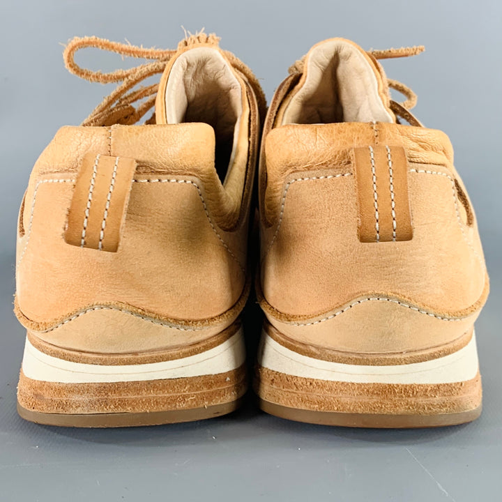 HENDER SCHEME Size 12 MIP-12 Beige Natural Leather Lace-Up Sneakers