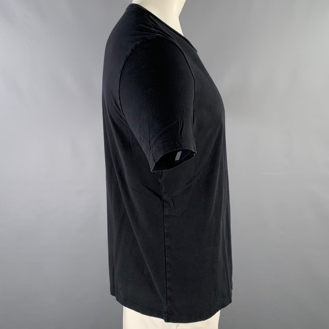 MAISON MARTIN MARGIELA Size 44 Black Cotton Crew Neck T-shirt