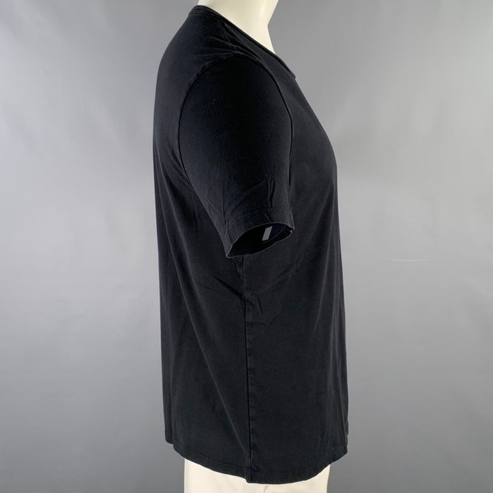 MAISON MARTIN MARGIELA Size 44 Black Cotton Crew Neck T-shirt