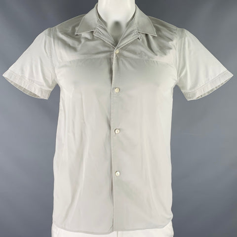 MARC JACOBS Size 44 Grey Light Blue Cotton Short Sleeve Shirt