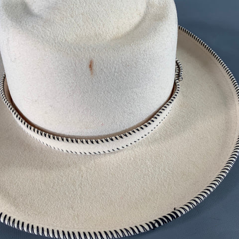 THE SCALA COLLECTION Cream Black Wool Hats