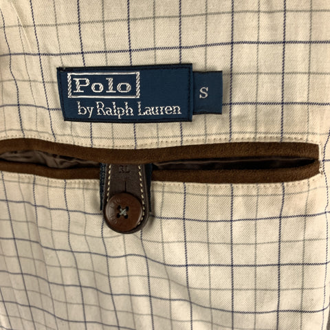 RALPH LAUREN M Light Grey Heather Brown Corduroy Collar Hunter Jacket