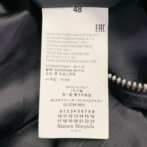 MAISON MARGIELA Size S Black Polyester Quilted Bomber Jacket