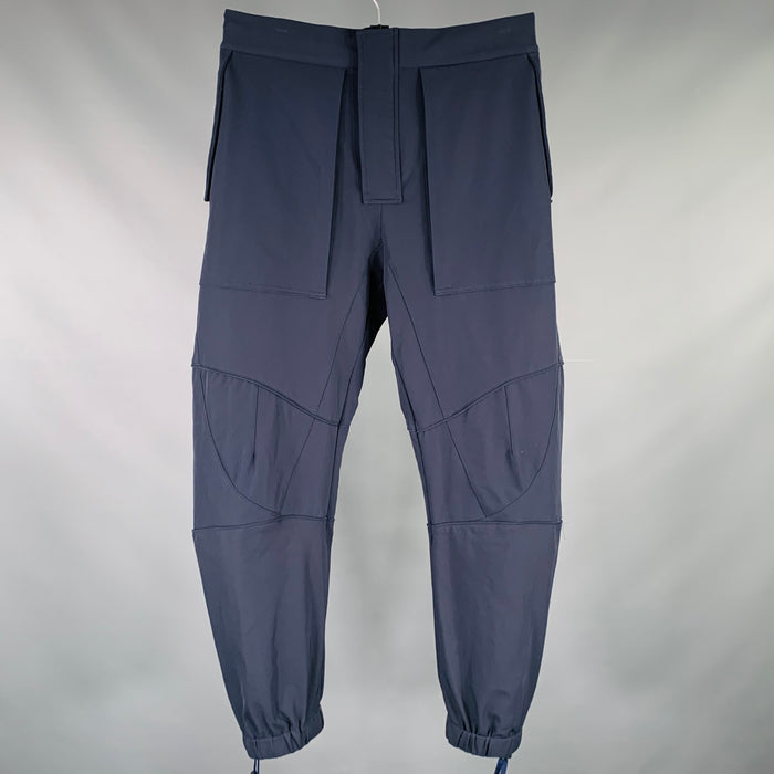 BOTTEGA VENETA Pre-Fall 2019 Size 32 Navy Polyamide Blend Casual Pants