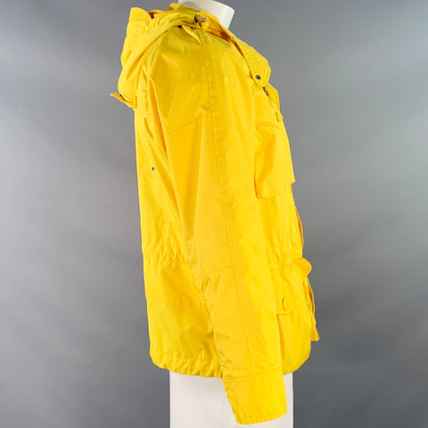 RALPH LAUREN Size L Yellow Polyester Hooded Utility Jacket