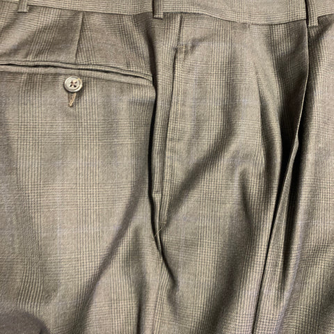 POLO by RALPH LAUREN Size 44 Regular Brown Black Glenplaid Notch Lapel Suit