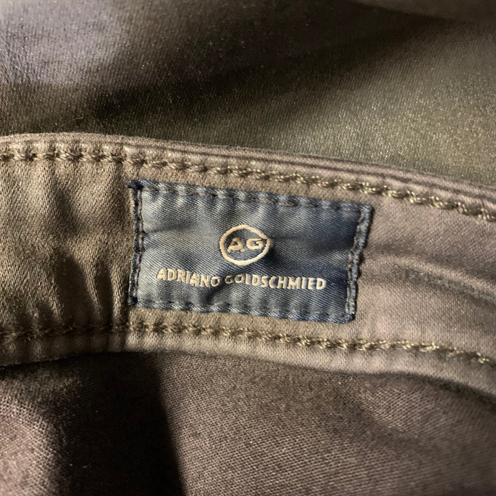 ADRIANO GOLDSCHMIED Size 32 Brown Faux Leather Cotton Blend Skinny Pants