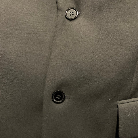 DAVID MAYER Chest Size 38 Black Polyester & Viscose Peak Lapel Sport Coat