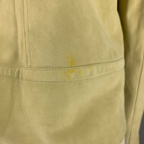 NO BRAND Size S Yellow Suede Reversible Jacket Blazer