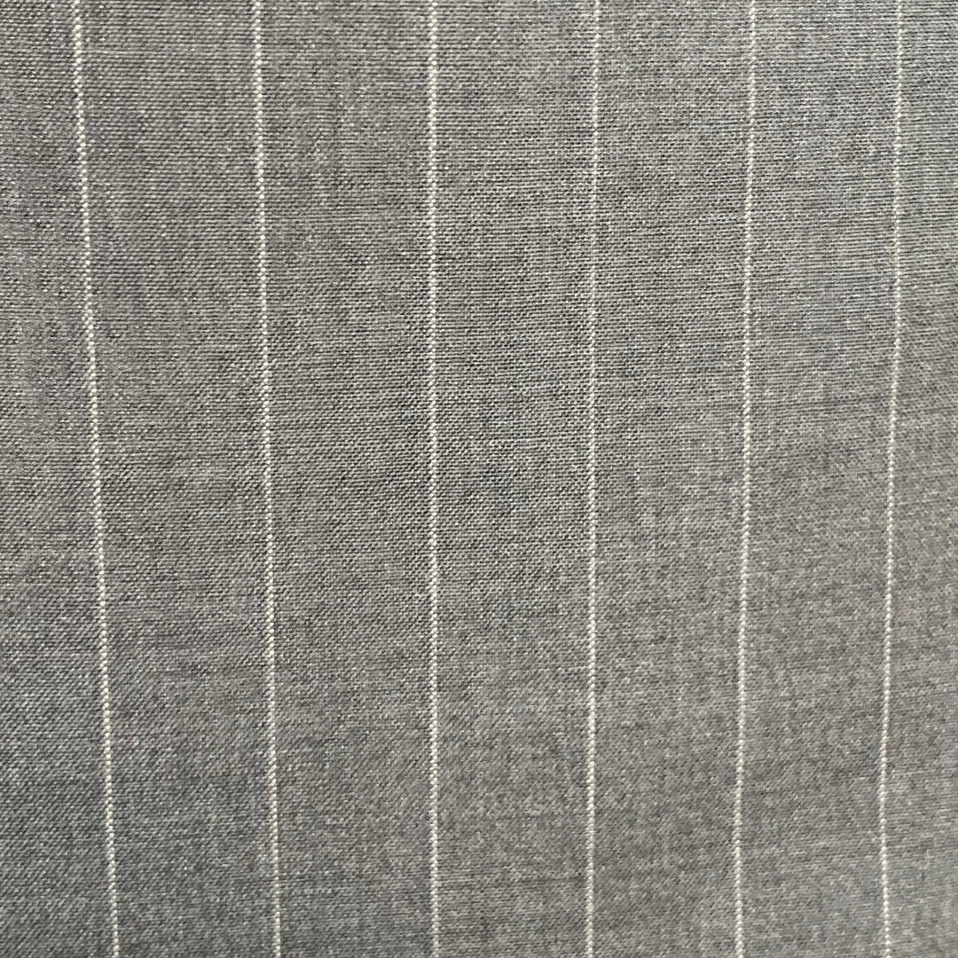 SARTORIO Size 44 Regular Grey Pinstripe Wool Notch Lapel Suit