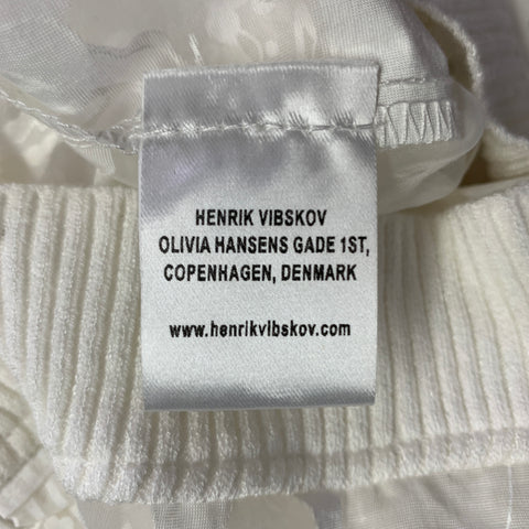 HENRIK VIBSKOV Size M White See Through Viscose Blend Dots Dress