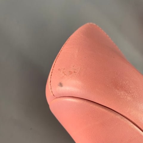 PRADA Size 7 Pink Leather Kitten Heel Pumps