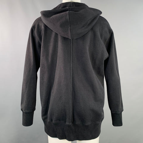 GIVENCHY Taille XXS Sweatshirt Zippé à Capuche en Coton Noir
