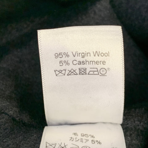 CELINE Vintage Size 6 Grey Charcoal Virgin Wool Cashmere Crew Neck Pullover