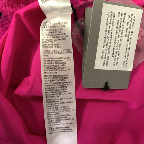 BALENCIAGA Size S Pink Polyamide  Elastane Lace High Collar Set