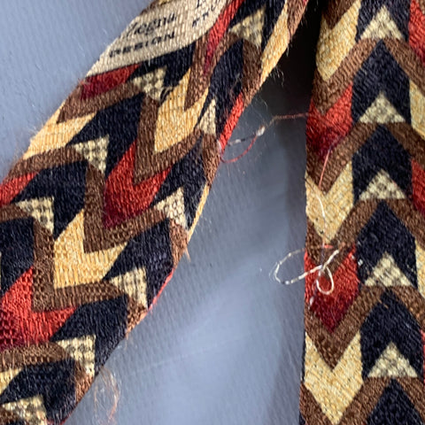 ERMENEGILDO ZEGNA Black Multi Color Abstract Silk Tie