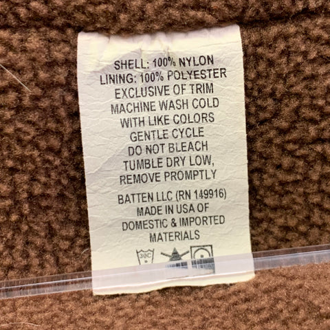BATTENWEAR Size L Khaki Nylon Snaps Jacket