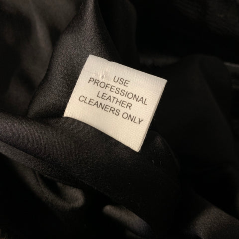 KAUFMAN FRANCO Size 2 Black Leather A Line Knee Length Skirt