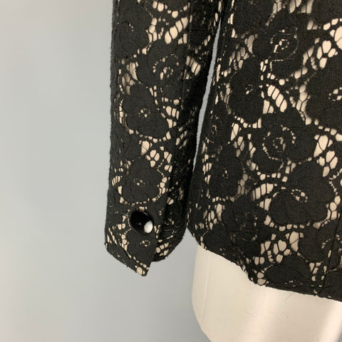 EMPORIO ARMANI Taille 8 Veste en polyamide de coton gris clair noir