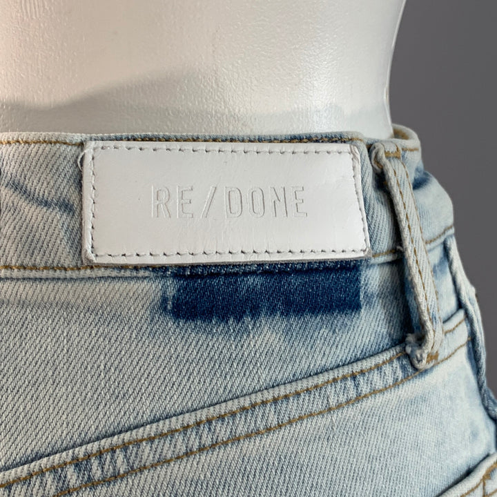 RE/DONE Size 26 90s High Rise Loose Blue Cotton Blend Button Fly Jeans