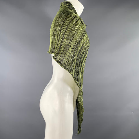 NO BRAND Black Lime Knit Scarves