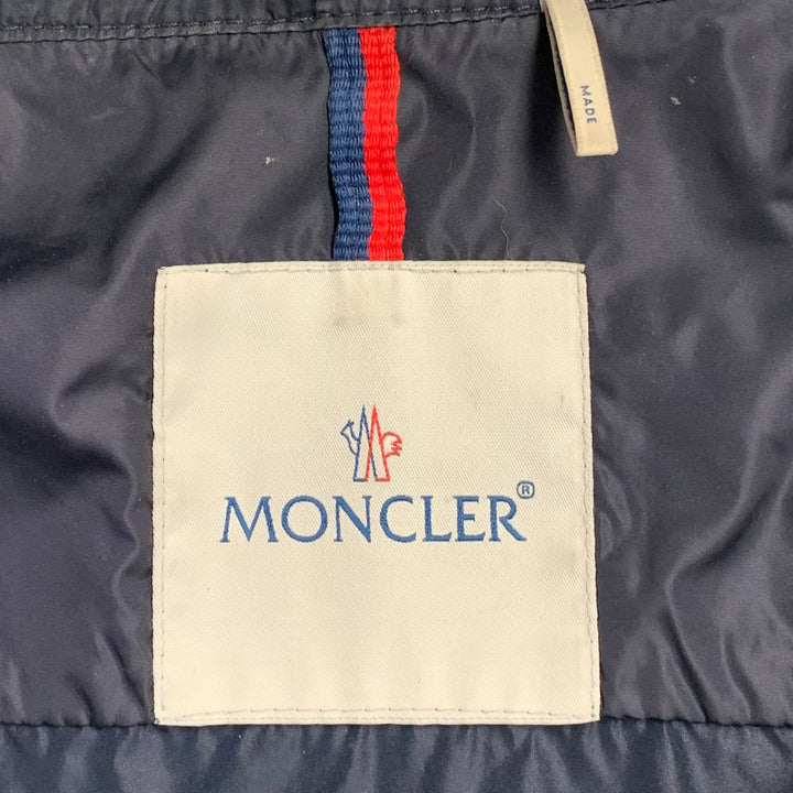 MONCLER Size S Navy Polyamide Blend Zip Up Jacket